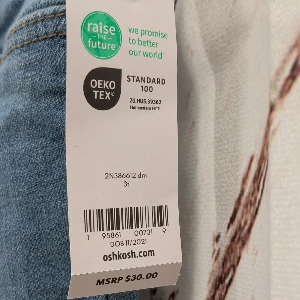 OshKosh B'gosh Kids Denim Jeggings - Dark Blue and Light Blue Lot‎ of 2